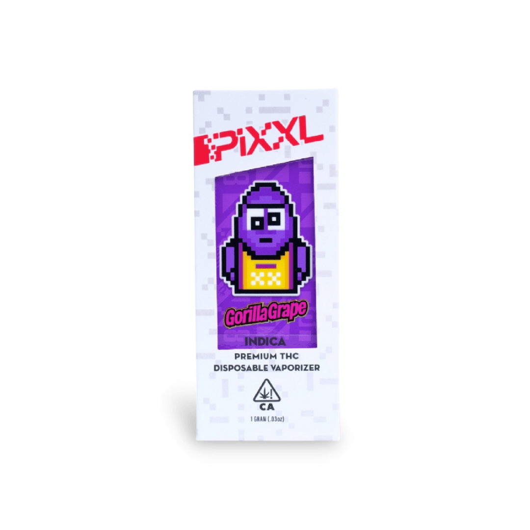 PiXXL 1g Premium THC Disposable Vape GORILLA GRAPE - ID Delivery Service