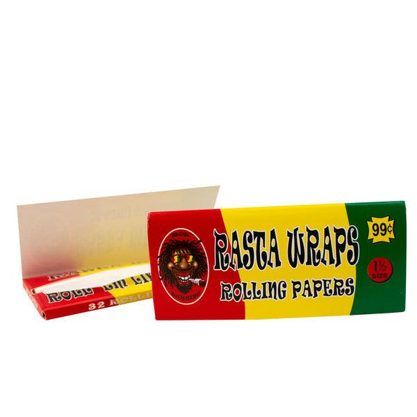 Rasta Wraps 1 1/2" Size Rolling Paper - {{ID Delivery Services }}
