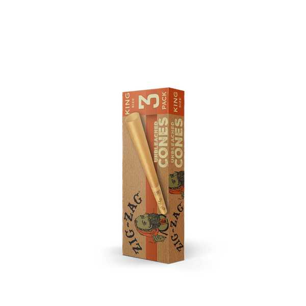 Zig Zag Unbleached Cones King Size 3 Pack - {{ID Delivery Services }}